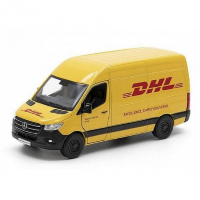 Samochód metalowy Mercedes DHL otwierane drzwi 3083